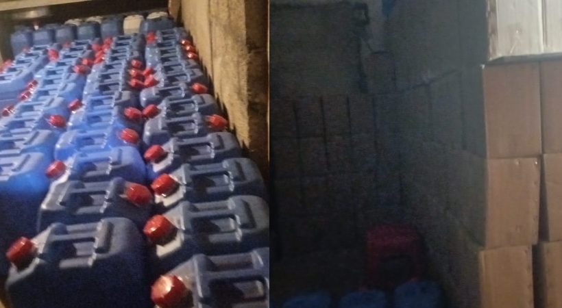 17 liters of Alcahol, 400 liters of Koda seized