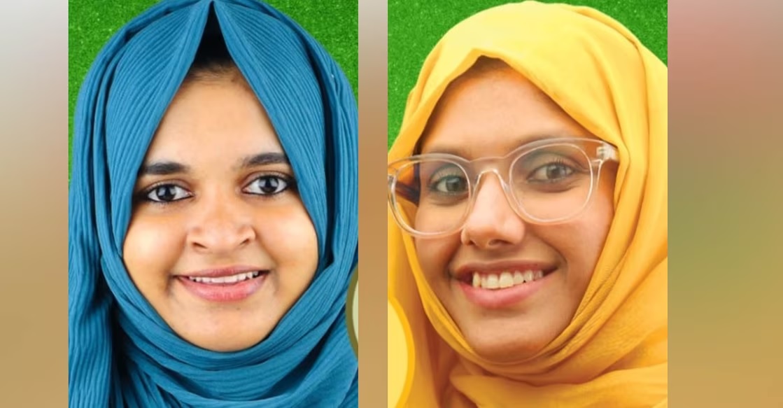 കോട്ടയ്ക്കലിൽ ജയിച്ച വി.പി.നഷ്‌വ ഷാഹിദ്, അടാട്ടിൽ ഷഹാന ഷഹീർ.