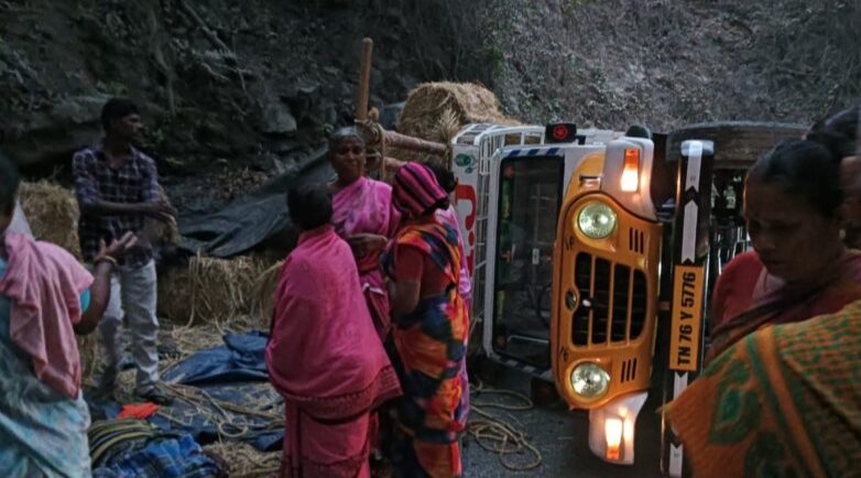 The pick-up rolled backwards; Driver's assistant tragic end