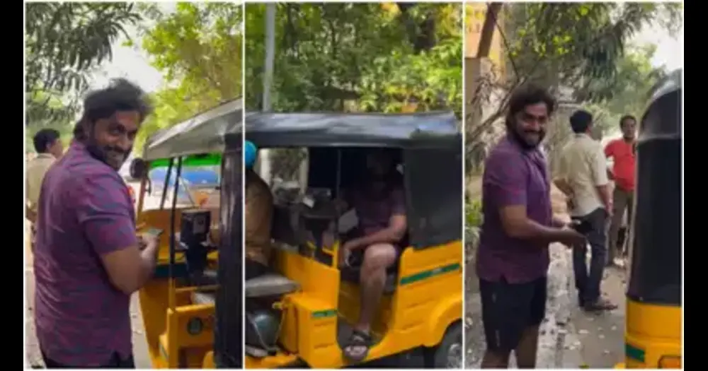 Dhyan Srinivasan drives his father's auto