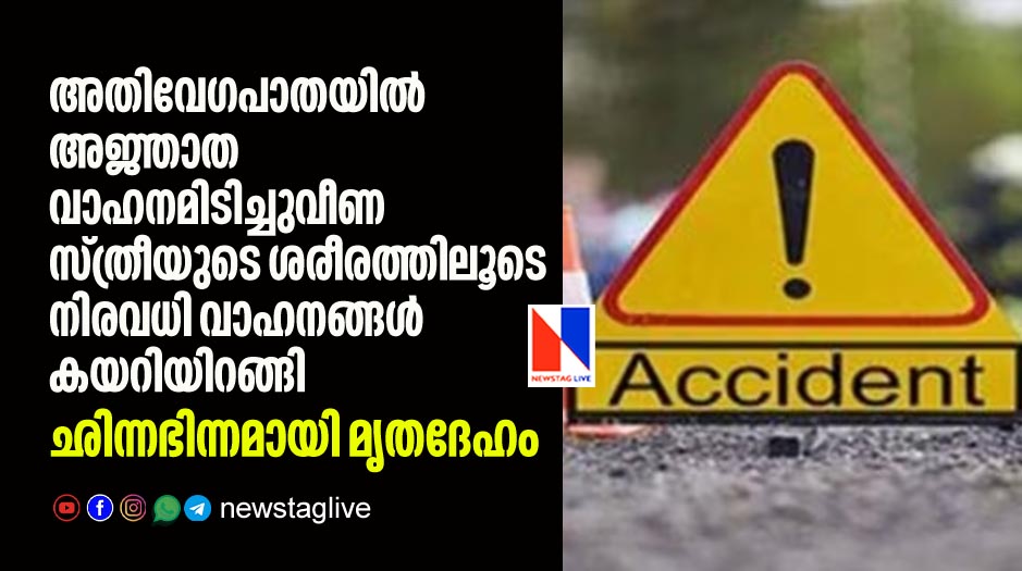 body parts scattered on UP Expressway as dozens of vehicles rn over woman