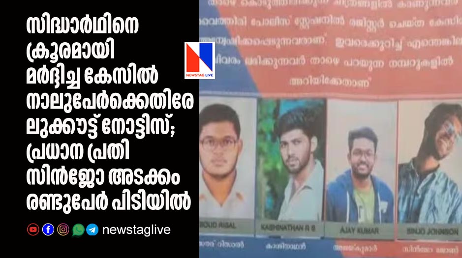 lookout notice issued against four accused students over death of sidharth