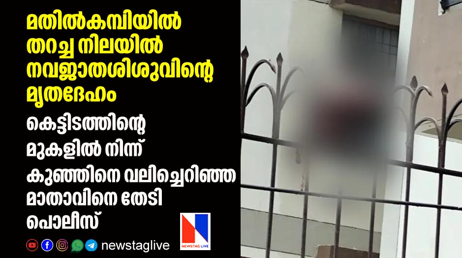newborn boy found dead as pierced into spiked fence