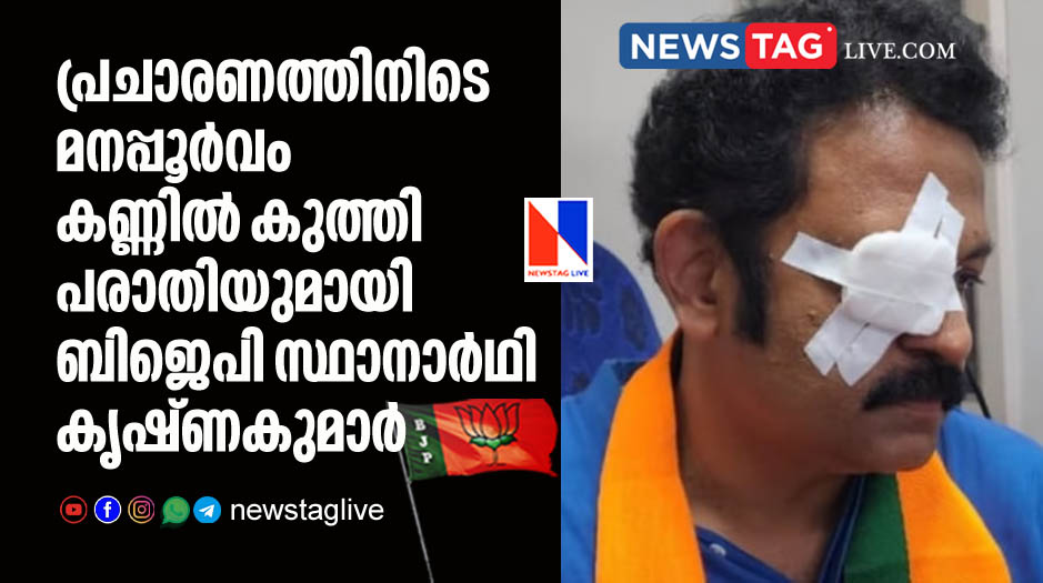 BJP Kollam candidate Krishnakumar alleges attack against him during campaign