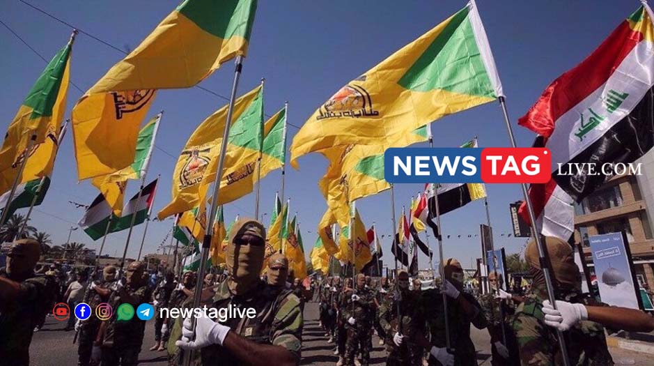 Iraqi fighters from the anti-terror Kata'ib Hezbollah group