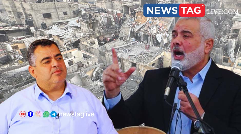Ismail Haniyeh with his son Abdel Salam