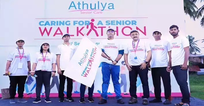 About 300 people participated in the 'Caring for a Senior' walkathon