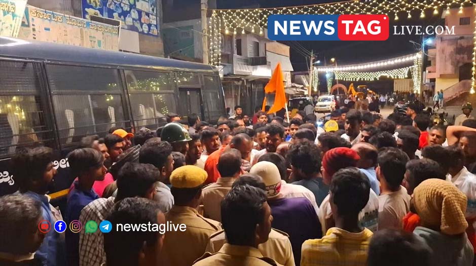 Ganesha procession in Karnataka's Nagamangala