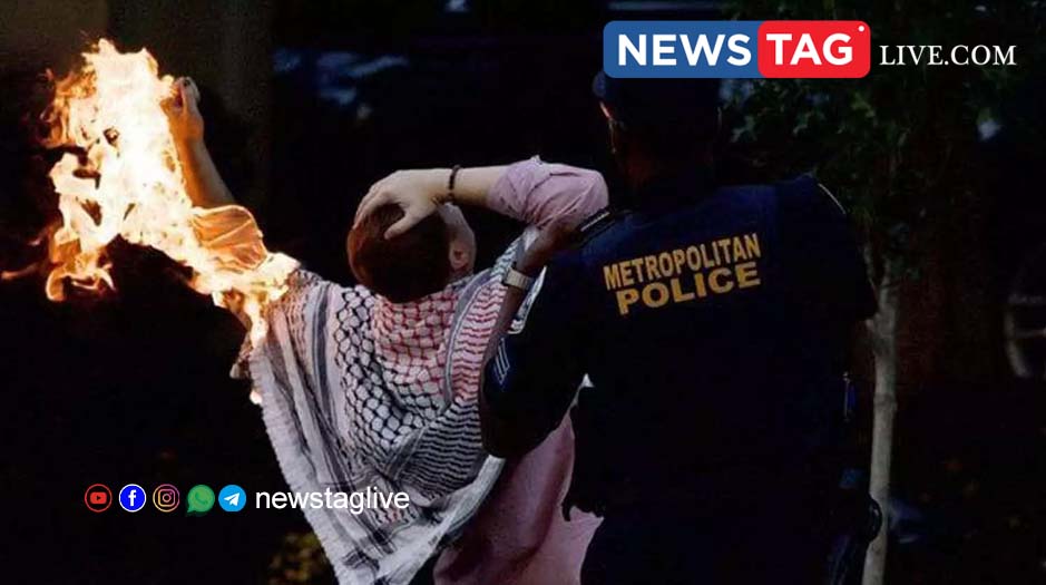 US JOURNALIST SET ON FIRE