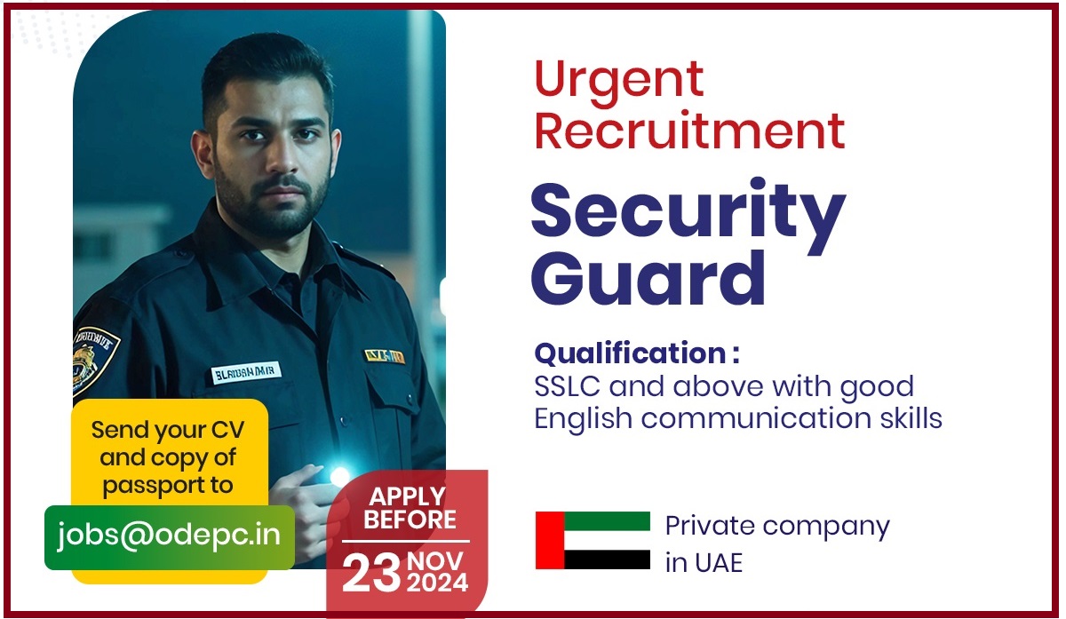 ODEPC recruiting Security Guards to UAE.