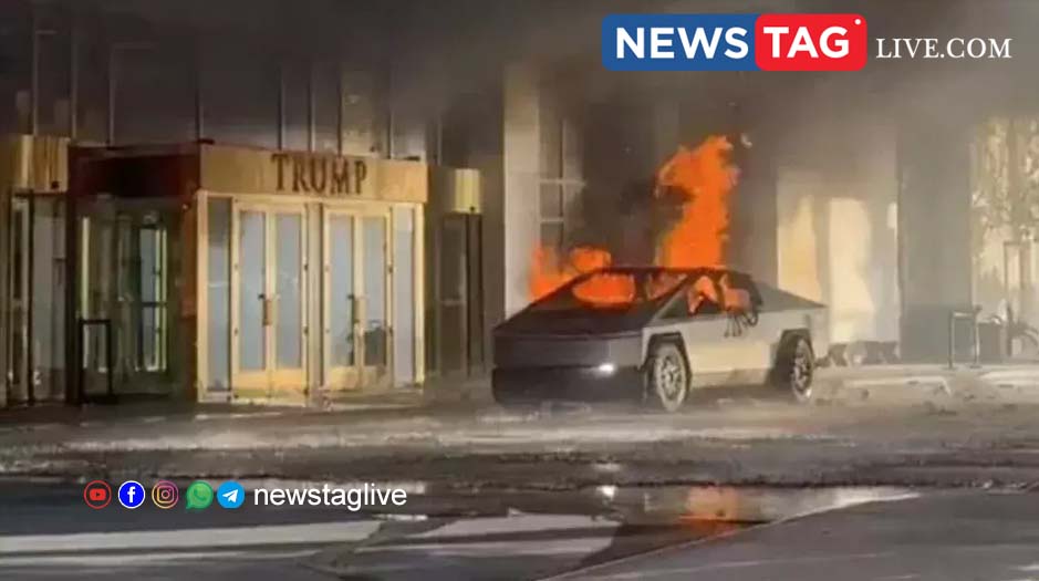 Tesla Cyber truck exploded