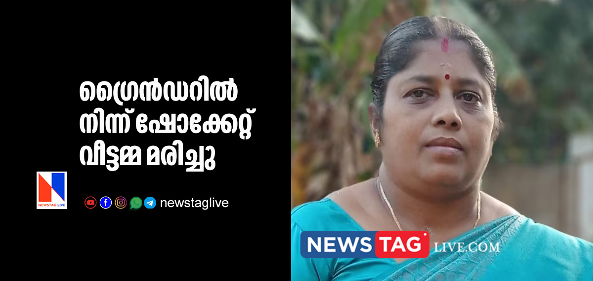 Housewife dies after being electrocuted by grinder