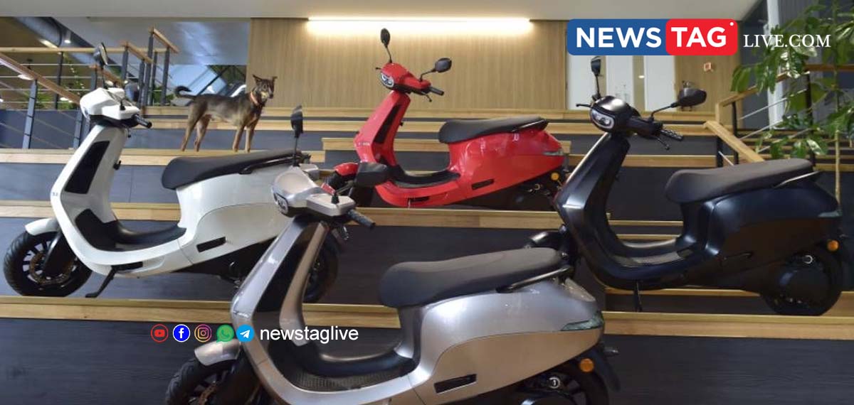 Electric scooters for rent at railway stations