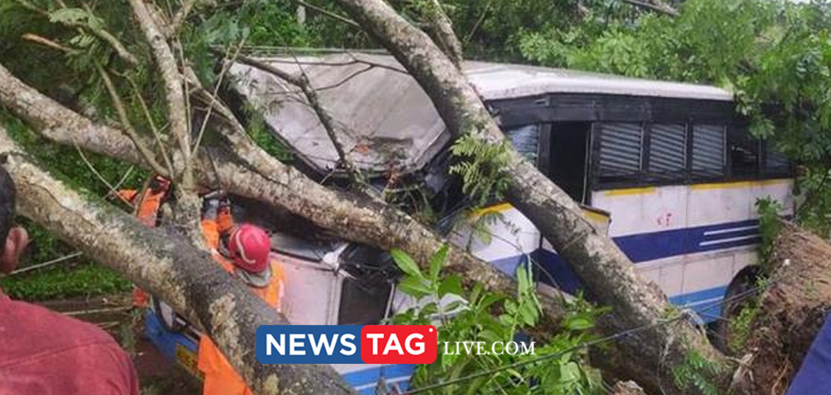 15 injured after tree fallen on KSRTC bus