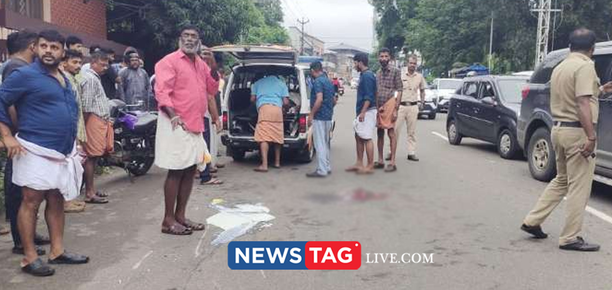 woman dies and husband seriously injured after bus hit bike in Palakkad