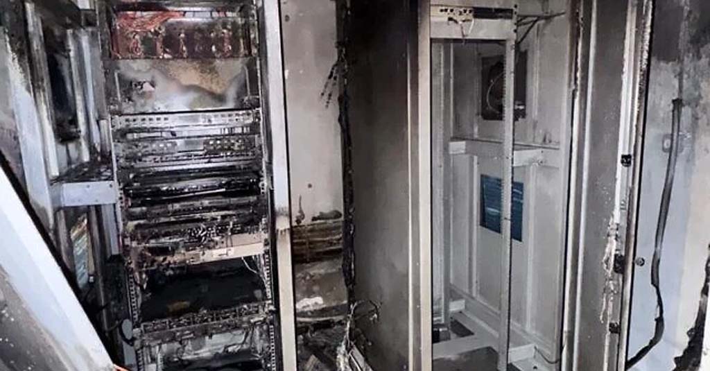 A West Bank security installation that was torched