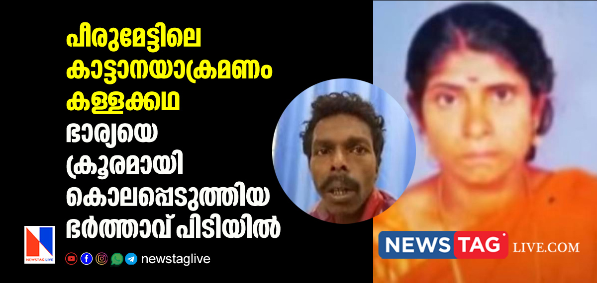 Peerumedu wild elephant attack was fake husband detained for killing wife
