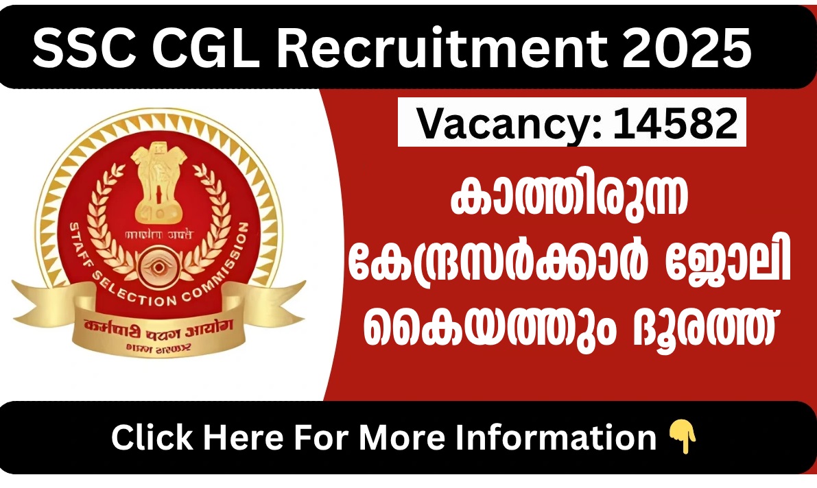 Apply Online for 14582 Post of SSC Combined Graduate Level CGL Recruitment 2025