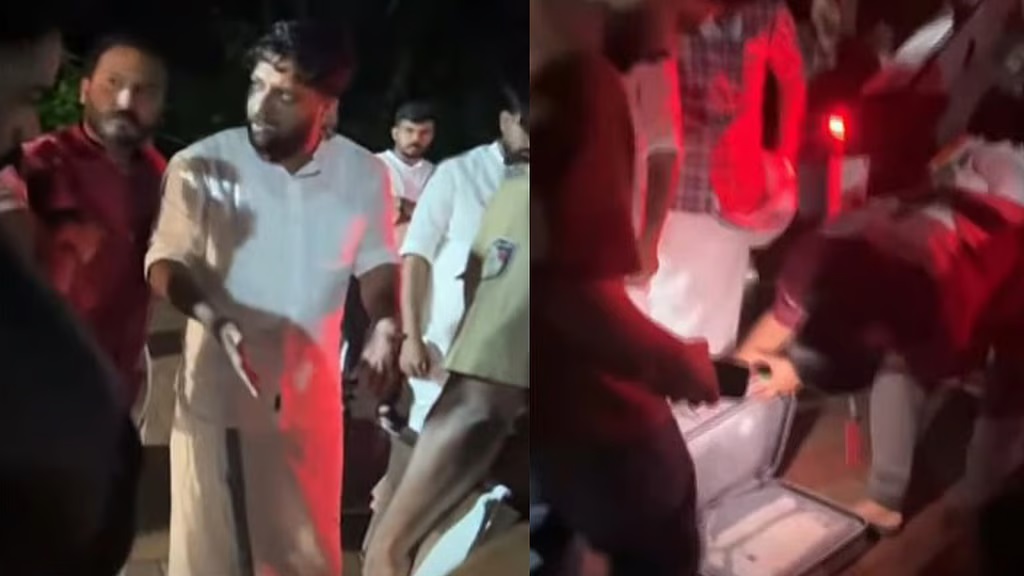 Police inspected the vehicle in which MP Shafi Parampil and MLA Rahul Mangkootam were travelling in Nilambur