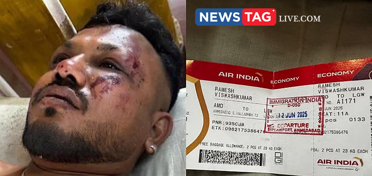 one man survived from Ahmedabad flight crash