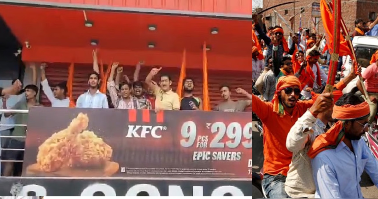 Hindu Raksha Dal shuts down KFC, Nazir demanding meat ban during Sawan in UP