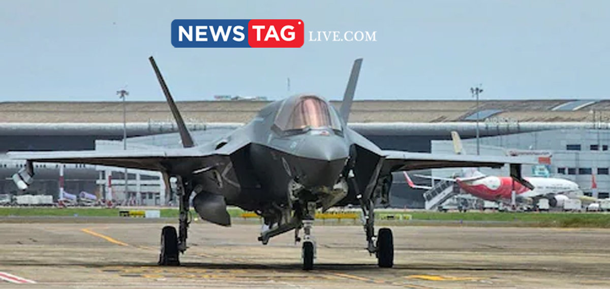 UK fighter jet f35b flies back after 5 weeks