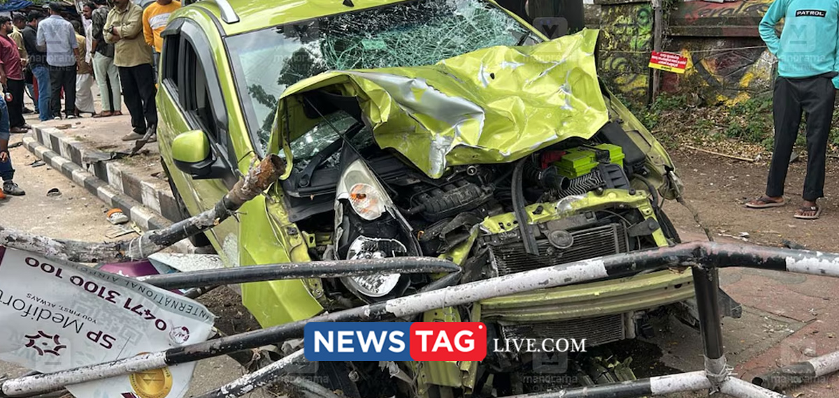 5 injured after car rammed in to foot path