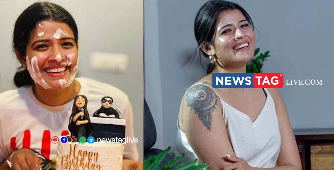 Amritha Suresh birthday cake