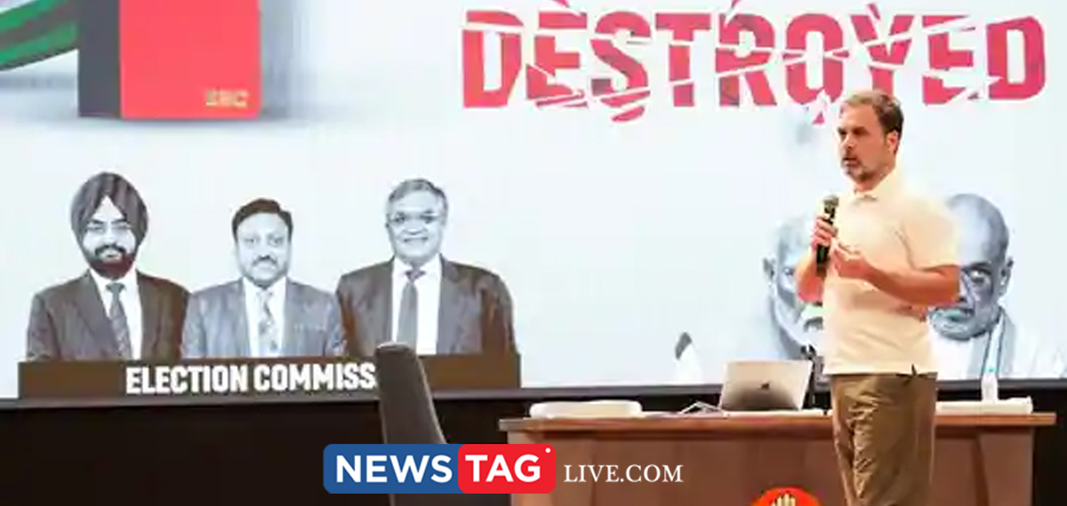 Rahul Gandhi press meet to reveal election commission fraud in election
