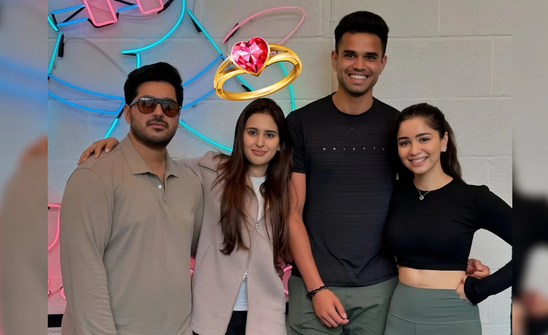 Arjun Tendulkar Gets Engaged To Saaniya Chandok in Mumbai picture viral