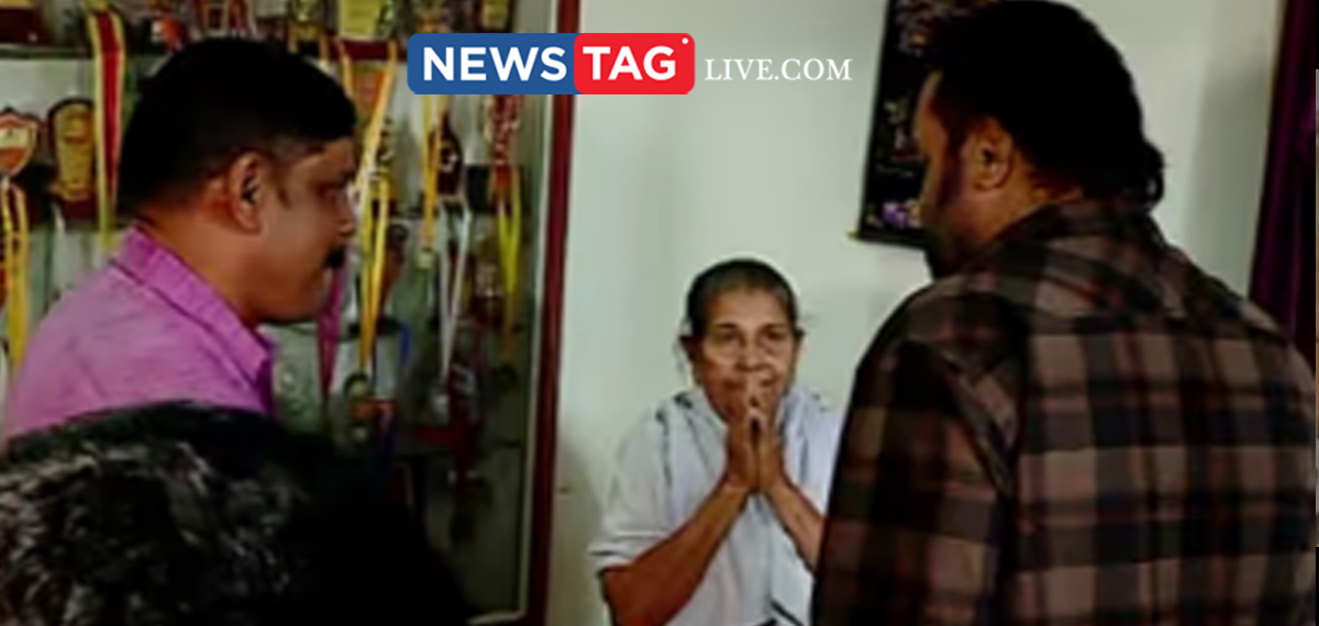 union minister Suresh Gopi visits Malyali nun Preethi Mary's home at Angamali