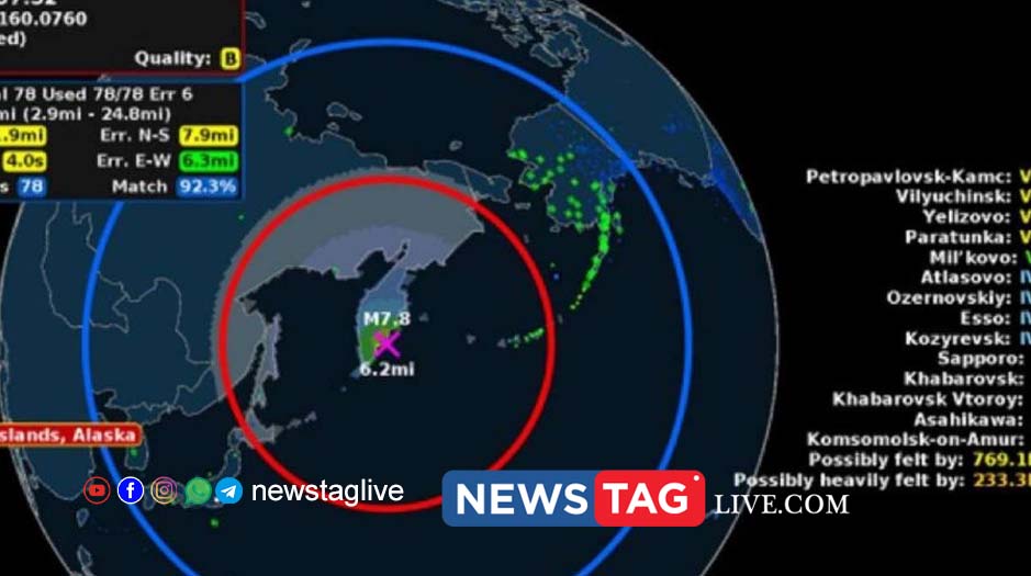 Earth quake in russia