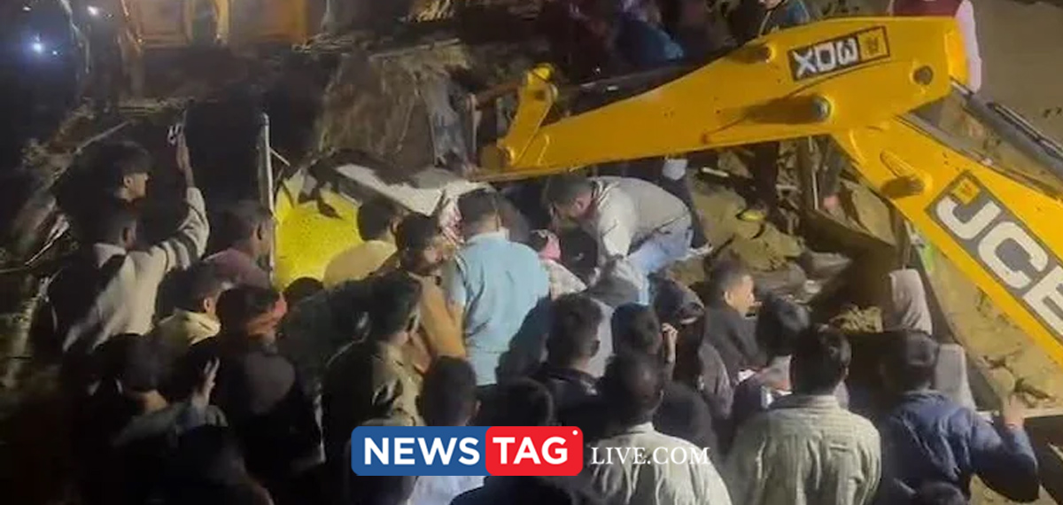 18 killed after private bus hit by land slide