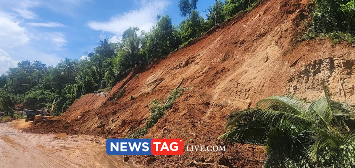 അടിമാലിയില് കുന്നിടിഞ്ഞു; ആളുകള് അകപ്പെട്ടതായി സംശയം 1 Kochi Dhanushkodi national highway land slide at Adimaly