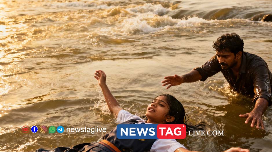 girl drowning