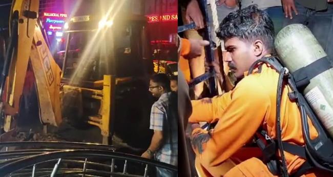 two dies and one injured in Kattappana drainage accident