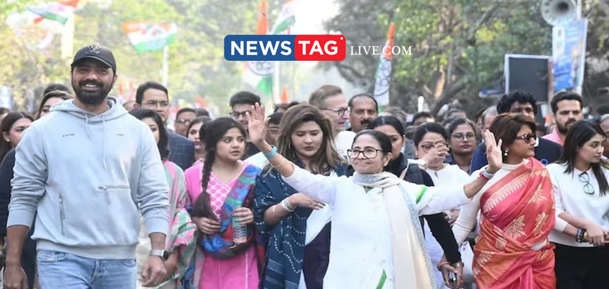 Huge protest rally led by Mamata Banerjee against ED Raid