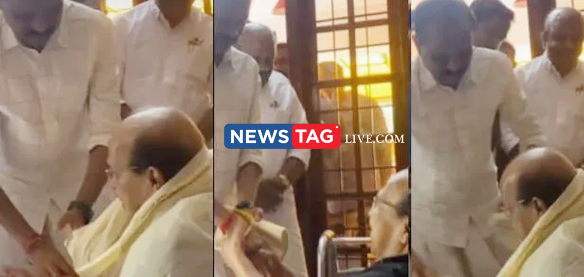 V V Rajesh honors G Sudhakaran at his home