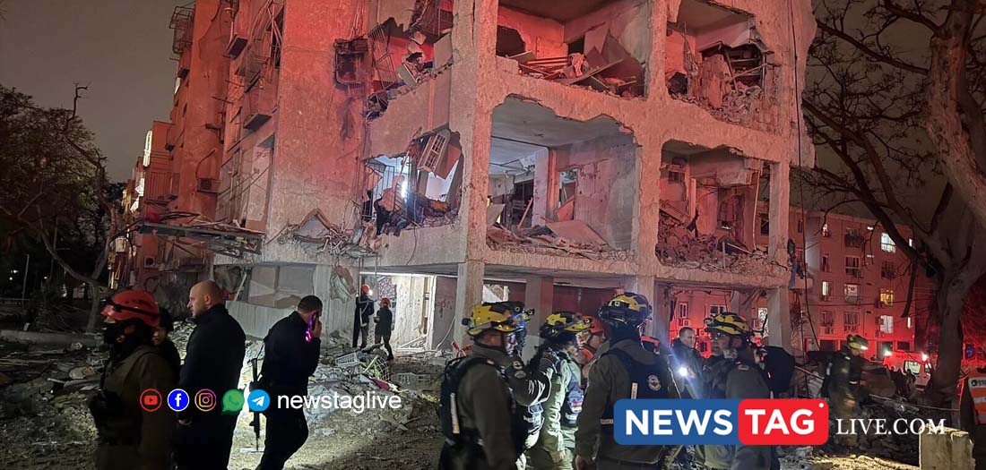 Iranian ballistic missile strike in the southern city of Arad