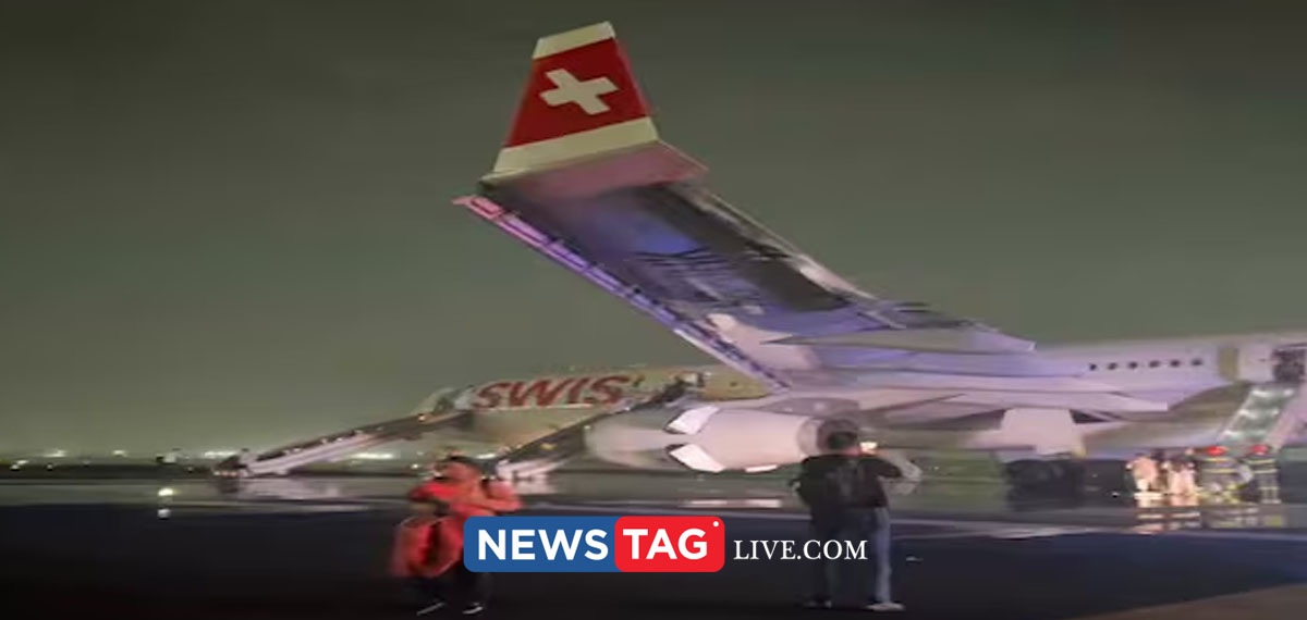 Swiz flights engine caught fire while take off from Delhi