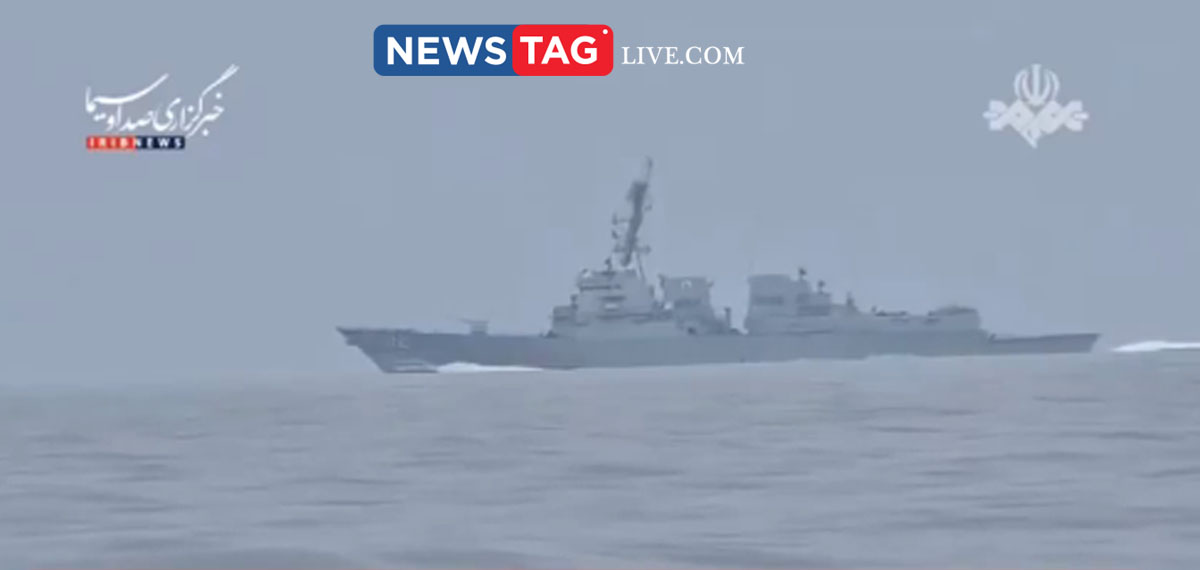 US warship return back after entering Strain of Hormuz after Iran warning