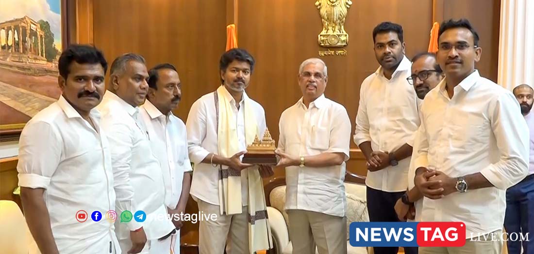 Tamilnadu tvk leader vijay with governor
