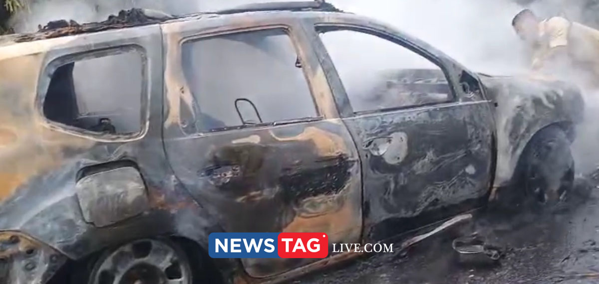 car caught fire while running in Malappuram