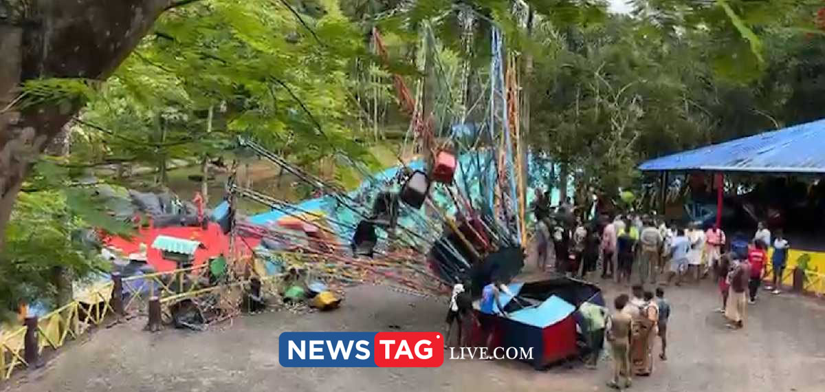 many injured after ride collapsed in amusement park in Vembayam