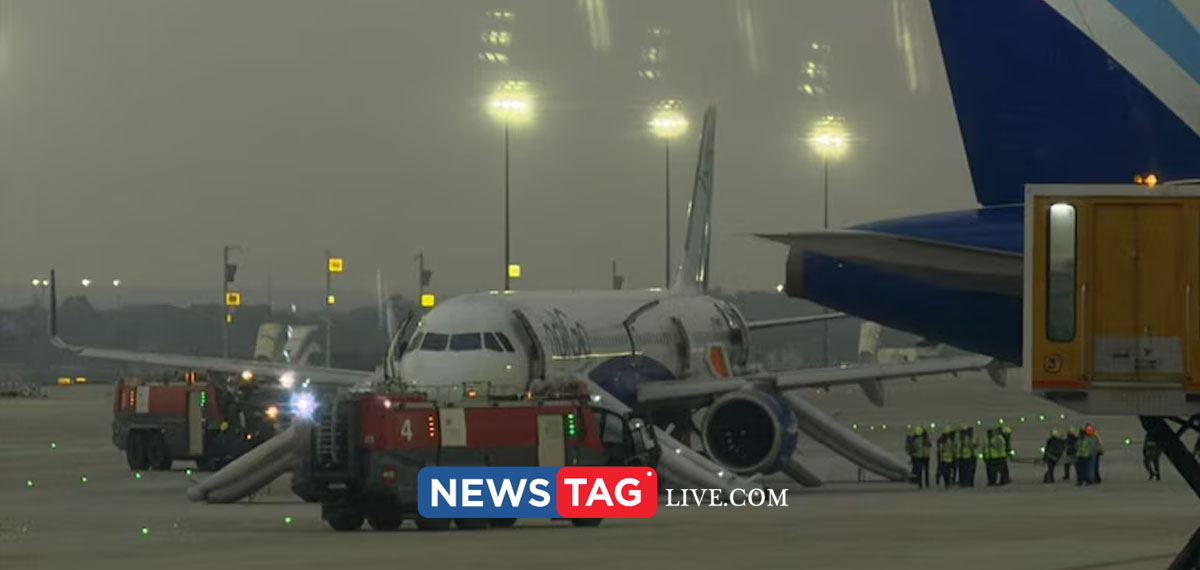 passengers evacuated after found smoke in Indigo flight