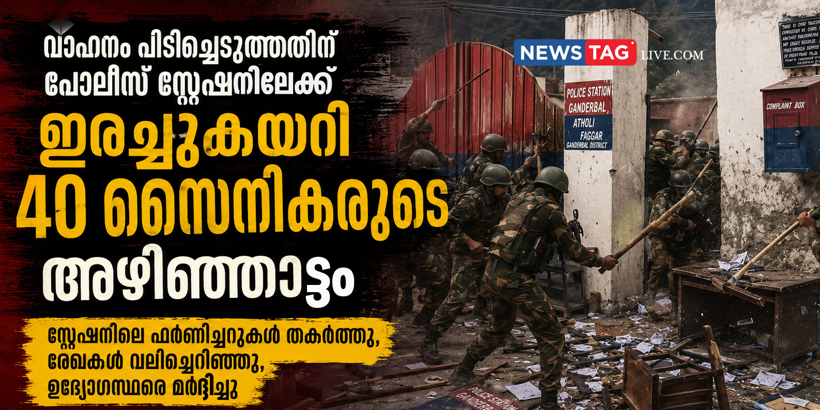 FIR filed against 40 soldiers for attacking Police Station over vehicle seizure