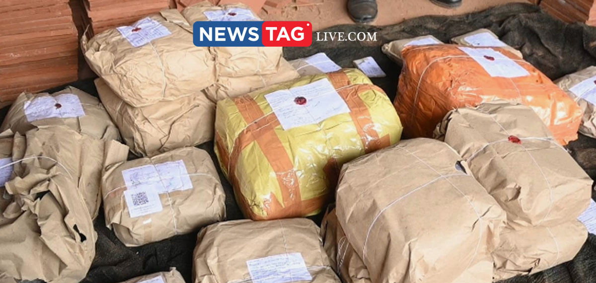 Police dispose huge amount of Ganja by burnt them
