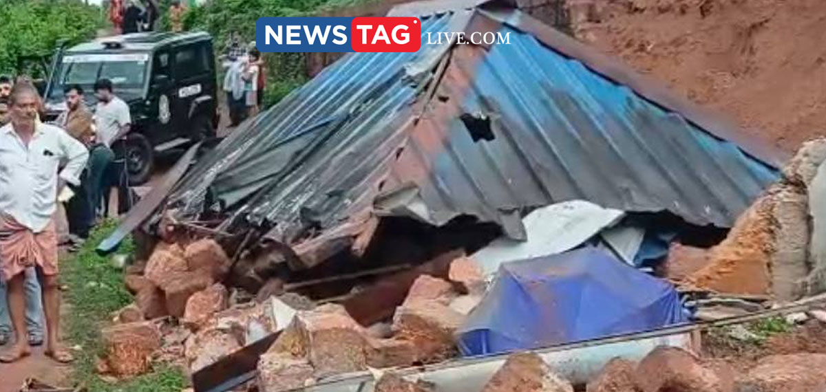 two siblings dies in Kasarkode after wall fell on house