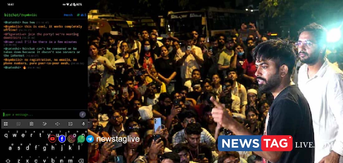 CJP PROTEST using apps that send messages without internet