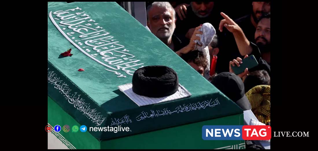 coffins of Iran's slain supreme leader Ali Khamenei and members of his family